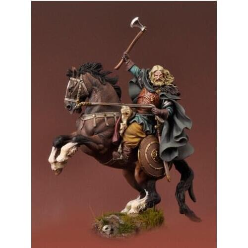New Unassembled 1/32 54mm Mounted Viking Warrior 54mm Resin Kit DIY Toys Unpainted resin model