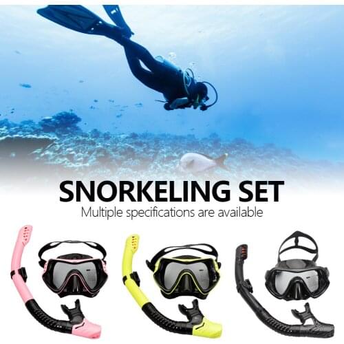Professional Scuba Diving Masks Snorkeling Set Adult Silicone Skirt Anti-Fog Goggles Glasses Swimming Fishing Pool Equipment