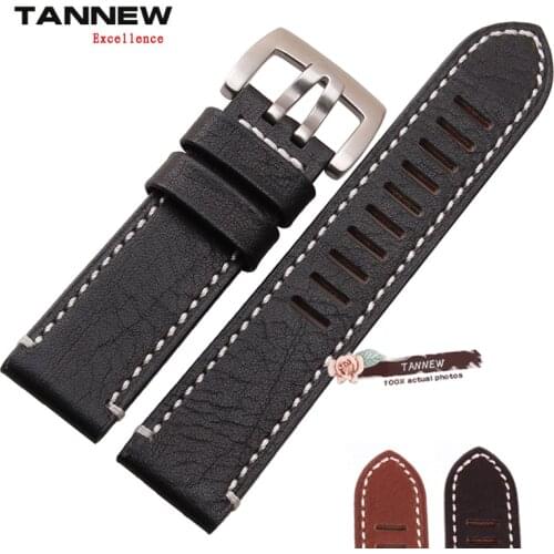 Handmade genuine leather watchband 23mm 26mm for mens Luminox watch straps Wrist bracelet