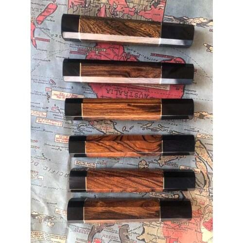 Horn Natural Black Ebony Wood Handle Octagonal Handle Crafts Manual DIY Semi-finished Damascus Knife Handle Kitche