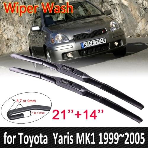 Car Wiper Blades Windshield for Toyota Yaris 1999~2005 MK1 2000 2001 2002 2003 2004 Front Window Windscreen Wipers Car Goods