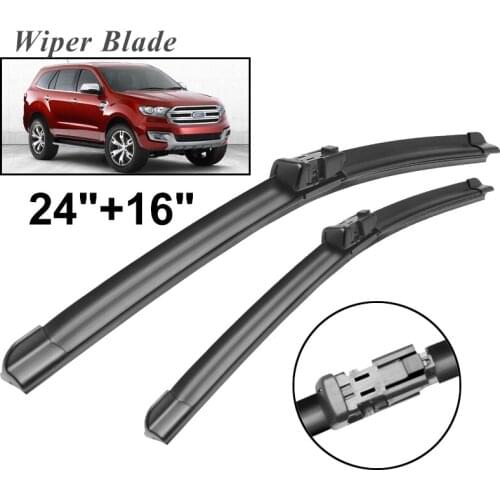 Okowiper RHD & LHD Front Wiper Blades For Ford Everest 2015 - 2018 Windshield Windscreen Front Window 24"+16"