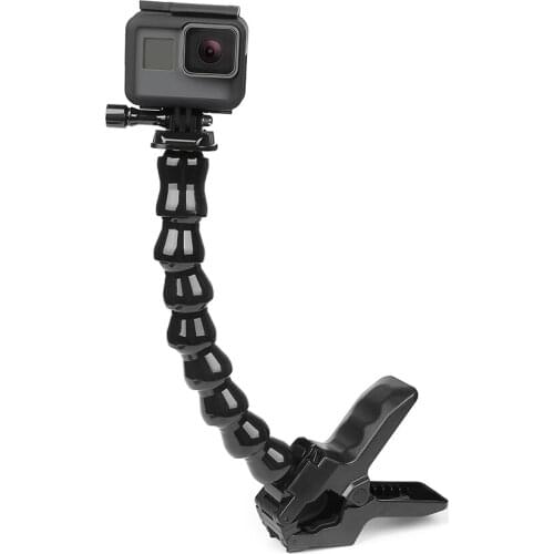 SHOOT Jaws Flex Clamp Mount with Flexible Adjustable Gooseneck for GoPro Hero 9 8 7 5 Sjcam Yi 4K Action Camera Tripod Accessory