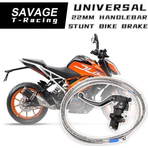 Universal Motorcycle Accessories 17.5MM Left Side Radial Master Cylinder Stunt Bike Brake Hydraulic Steel Braided Brake Hose