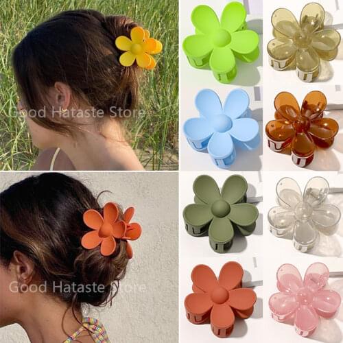 New Korea Flower Shape Claw Clip Hair Women Girls Hairpins Crab Claws Clip Ponytail Barrette Fashion Headwear Hair Accessories
