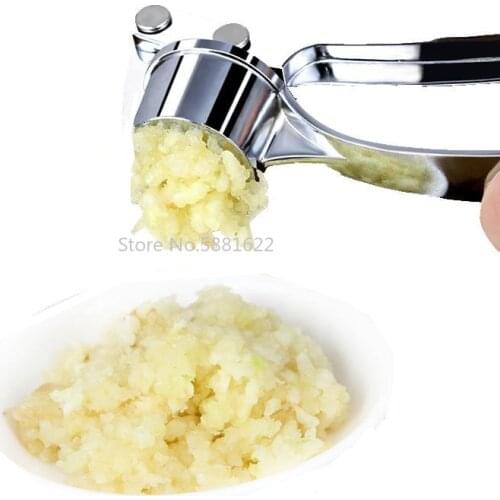 1 Pieces Stainless Steel Garlic Presser Crusher Portable Garlic Mincer Chopper Crusher Slicer Grater Kitchen Tools Accessories