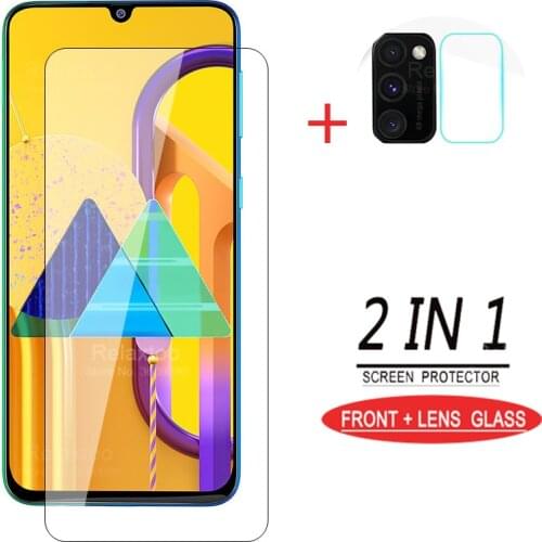 2 in1 camera protective glass for samsung galaxy m 30s 30m s s30 tempered glas protector samsun gelaxi m30s film 6.4'sm m30s