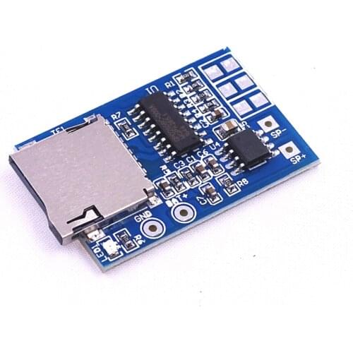 2W Mixed Mono TF Card MP3 Player Decoder Board Amplifier Module 3.7V/5V Power Support MP3 FM Radio USB Audio Mode