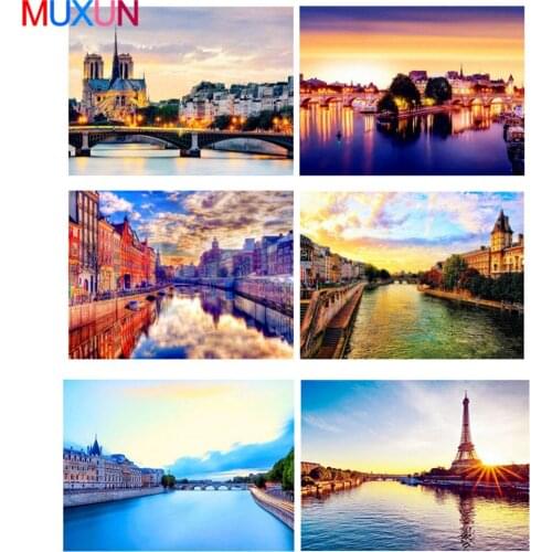 Muxun 5D Diy Full Diamond Painting House Sea Cross Stitch Home Decoration Diamond Embroidery Mosaic Handmake Gift Rp692