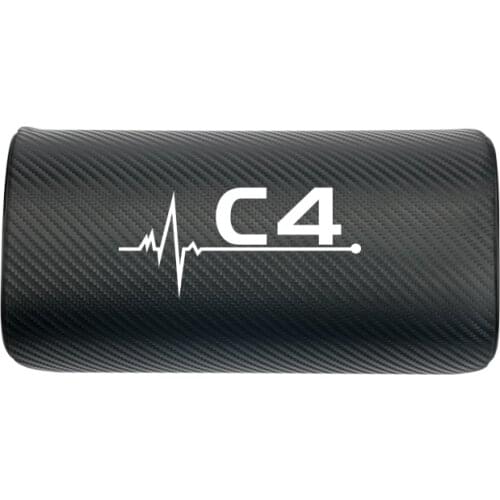 Car neck pillows both side pu leather single headrest case for Citroen C4 Accessories