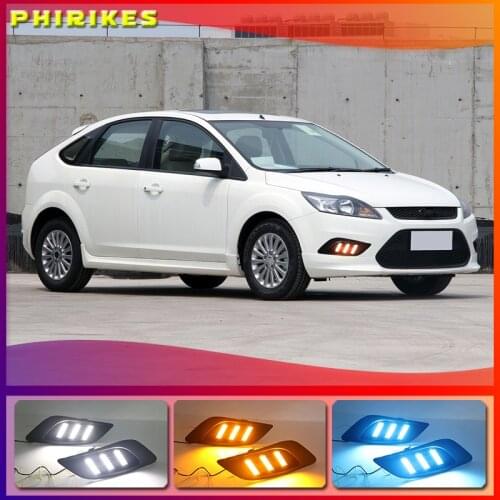 Car led drl For Ford Focus 2 mk2 2009-2013 front Driving Lamp Foglight Daytime Running light Drl White 12V