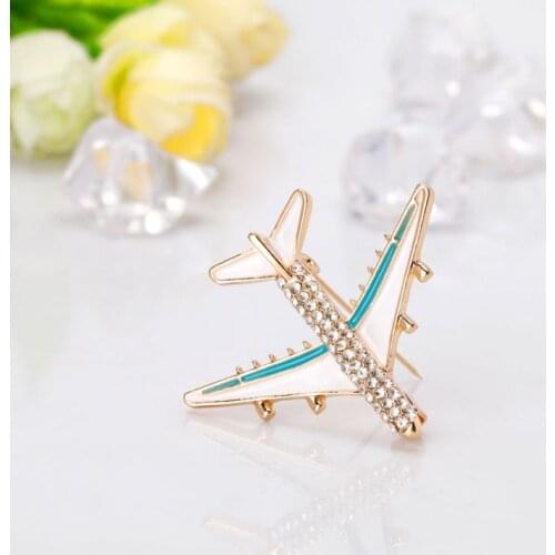 40GB Plane Brooch Enamel Charms Jewelry Party Badge Banquet Scarf Pins Gifts