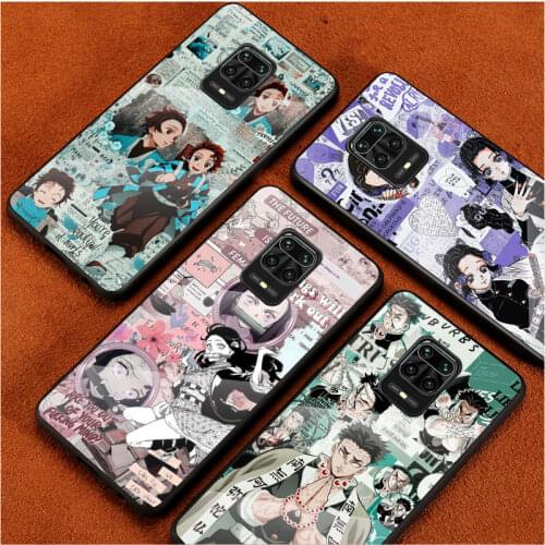 Demon Slayer Anime For Xiaomi Redmi Note 10 10S 9T 9S 9 8T 8 7 Phone Case Tempered Glass Hot New Shell Luxury Cove