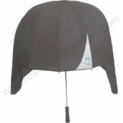 Customized mass cargo Oem Ex-factory hand open anti-thunder windproof fiberglass wooden Helmet Mushroom Golf promotion umbrellas