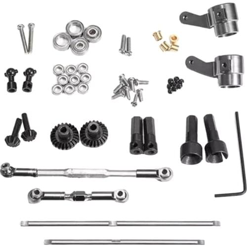 Upgrade Metal Gear Front Rear Bridge Axle Parts for 1/16 WPL C14 C24 B14 B24