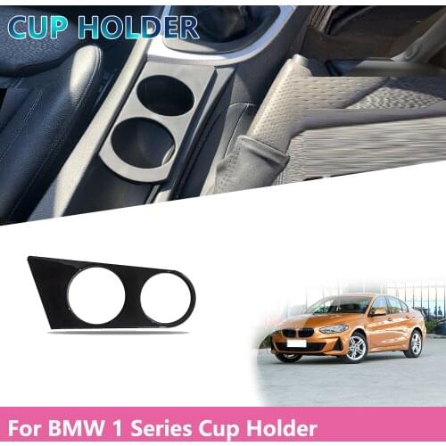 For BMW 1 Series 116 118 120 E87 E81 E82 E88 Car Interior Decoration Stickers Front Drink Holder Cup Holder Black/ Carbon