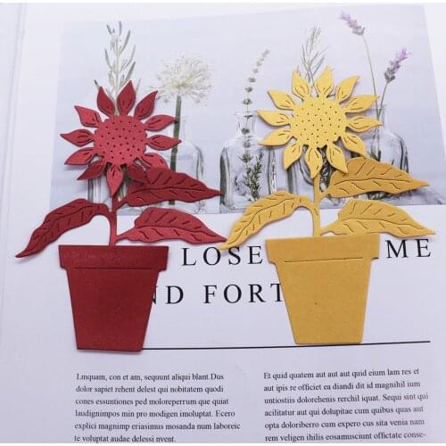 Potted Flower Cutting Dies Flower Molds For Cards Scrapbook Crafts Planner Dies Metal Molds And Punching Scrapbooking Album