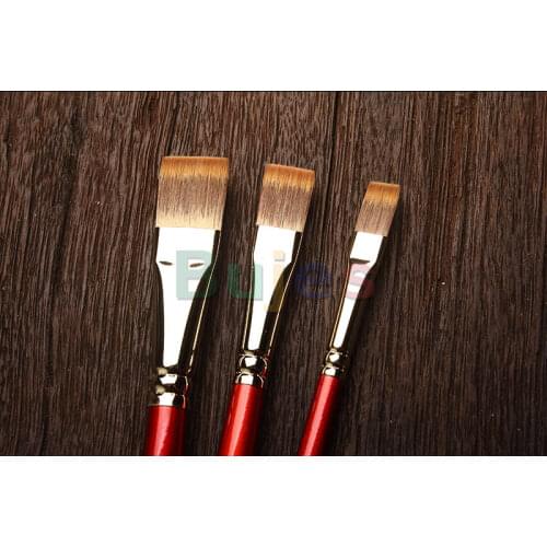 HWAHONG Artist Design Painting Oil Paint Brushes Flat Flat Brush 961 Series,Synthetic Fiber,Standard Sizes No. 1,2,3,4,5