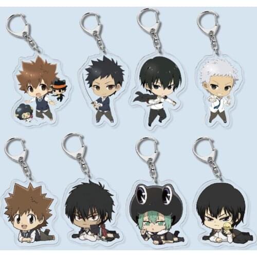 Katekyo Hitman Reborn Sawada Tsunayoshi Anime Acrylic Pendant Keychain Figure Collection Model Toy Gifts Cosplay