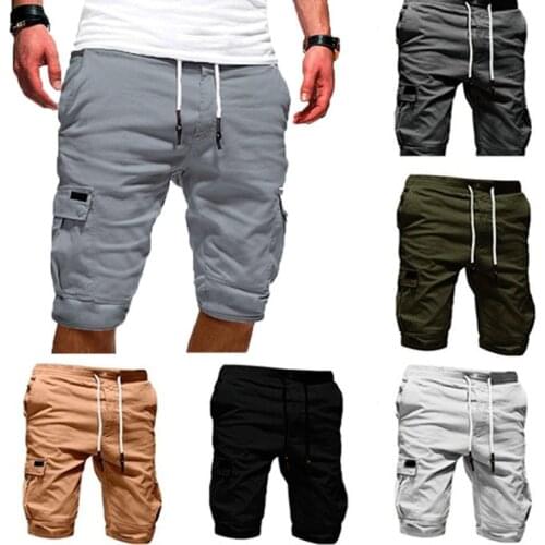 Summer Shorts New Mens Casual Short Pants Multi-pocket Mens Five-shorts Male Hot Sales Men Solid New Brand Fashion Shorts 2020