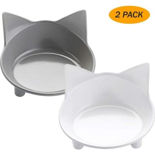 New Arrival Pet Cat Dog Food Water Bowel Food-Grade Melamine Material For Small Pet Dog Cat Two Colors Are Optional