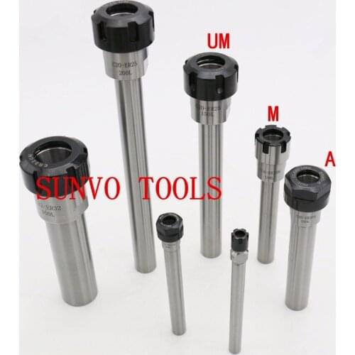 Straight Shank C16 ER11 ER16 C16 ER20 C16 100L 150L 200L Collet Chuck Holder extension rod/bar for CNC Mill Lathe ER Nut