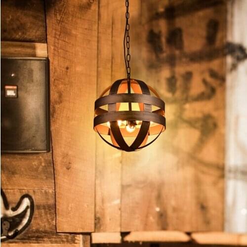 Nordic Creative Loft Industrial Retro Round Iron Chandelier Bar Warehouse Restaurant Decorative Chandelier Free Shipping
