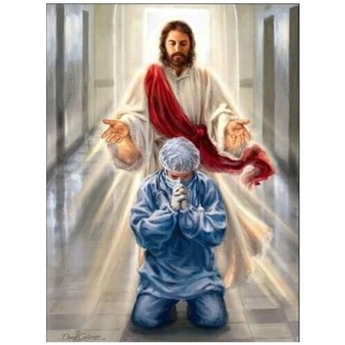 Unique Gift Religion Jesus Portrait Cross Stitch Kits Needlework Embroidery Crafts 14ct Unprinted DIY Arts Handmade Home Decor