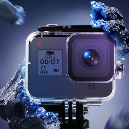 Tempered Glass Sports Camera Waterproof Protector Case Diving Housing Sports Camera Accessories Suitable For Gopro Hero8 45m