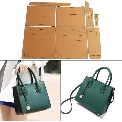 Womens Handbag Making Pattern Leather Shoulder Bag Kraft Paper Template Sewing Stencil Design Mould DIY Leather Craft Supplies