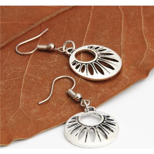 1Pair Round Shaped Earrings Lovers Ear Ring Earrings For Women Female Minimalism Souvenir Gift Jewelry Brincos E1952