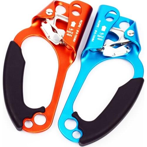 1 Pair Climbing Hand Ascender Mountaineering Arborist Caving Rescue 8-13mm Rope Ascension Equipment