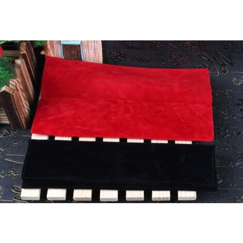 Newly 10pcs/lot 5x19cm Black/Red Double Velvet Bags Watch Protect Packing Dust Bag Clamshell Envelope Gift Pouch