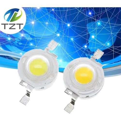 10PCS/LOT TZT led 1W 100-120LM LED Bulb IC SMD Lamp Light Daylight white/warm white High Power 1W LED Lamp bead