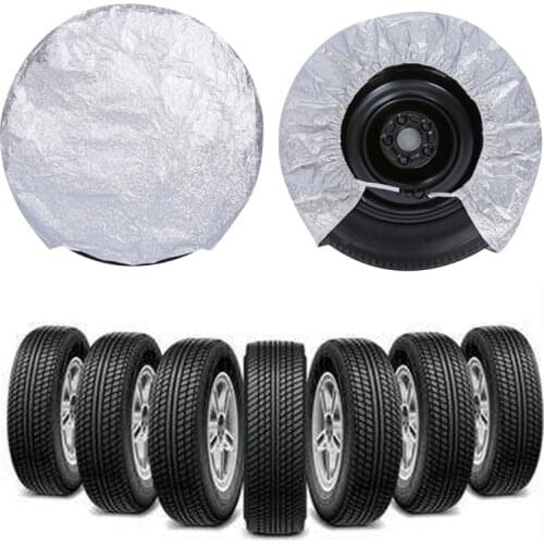 4 Pcs/set Car Tire Covers Wheel Protector Waterproof Sun Rain Frost Snow Protect B36B