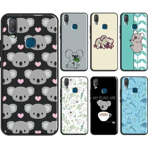 Cute Cartoon Koala Case For Vivo V17 Neo V20 SE Y1S Y12 Y17 Y30 Y50 Y70 S1 Y91C Y20 S Y11 2019 Back Cover