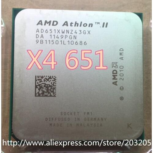 AMD Athlon x4 651 quad-core scattered pieces cpu fm1 3.0G 4M cpu quad-core processor (working 100% Free Shipping)