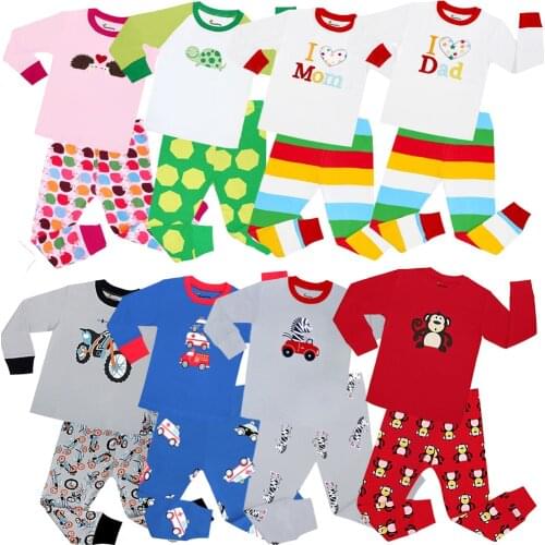Children Pajamas Sets Cartoon Animal Boys Nightwear Girls Cotton Pijamas Kids Clothes Sleepwear Baby Pyjamas Baby Sleepwear