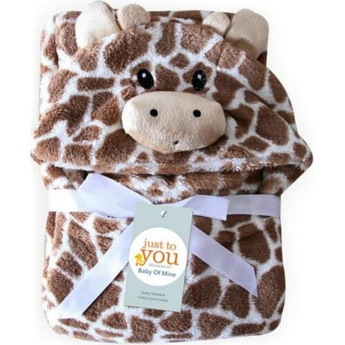 Baby Bathrobe Cartoon Blanket Kids Hooded Toddler Newborn Bath Towel