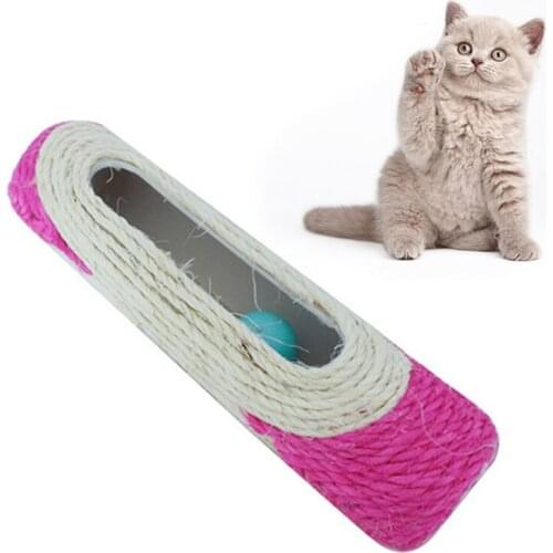Long Roller Cat Scratch Foot Protection Board Pet Toy Sisal Furniture Protection Cat Tree Climbing With Three Ball Cat Tower