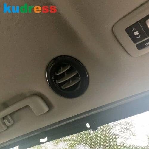 For Toyota Sienna 2019 2020 Carbon Fiber Car Inner Rear Roof Air Vent Cover Trim AC Outlet Frame Sticker Interior Accessories