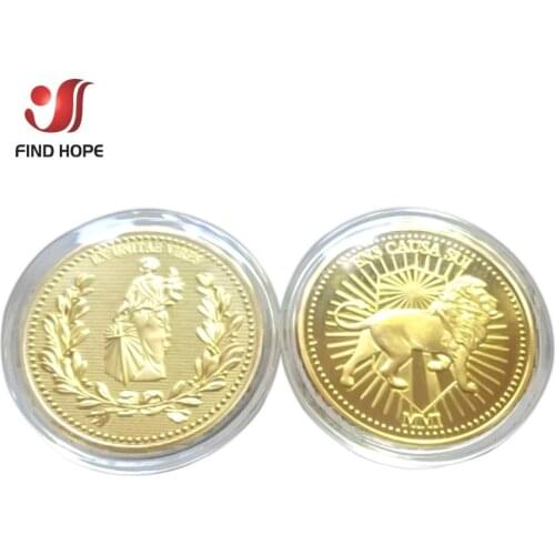 John Wick Hotel Continental And Adjudicator Gold Coin Replica Movie Prop Capsule Fan Collection Gift