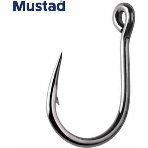 Mustad Hooks Deep Ocean Fishing Hooks 10827 4X Strong Hook Live Bait Barbed Iron Board Fishinghook Circel Jig Hook Jigbait Tuna