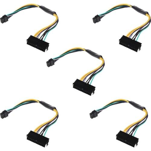 ATX Power Conversion Line 24Pin to 8Pin Motherboard Interface Supports DELL 3020 7020 9020, 5PCS