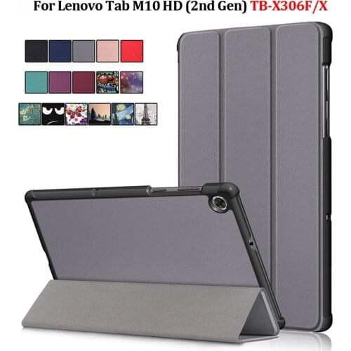 For Lenovo Tab M10 HD 2nd Gen Magnetic Fold Leather Stand Tablet Shell Funda For Lenovo Tab M10 HD Case tb x306x tb x306f Cover