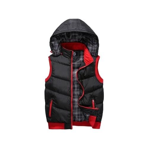 Mens Vests Spring Winter Mens Fashion Sleeveless Jackets Male Cotton-Padded Vests Men Thicken Brand Waistcoats 5XL,YA767