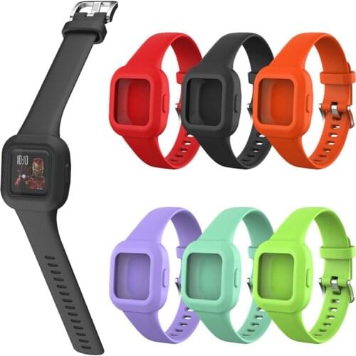 Soft Silicone Bracelet Strap For Garmin Fit JR3 Smart Watchband For GarminFit JR 3 Replacement Straps Watch Accessories