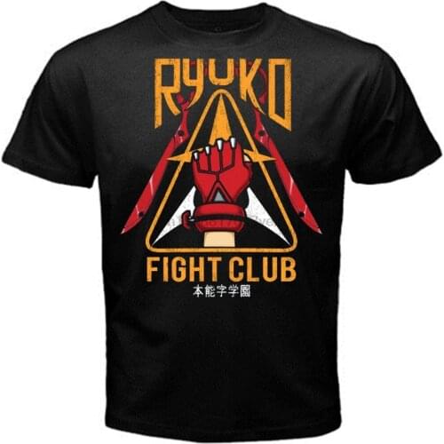 2018 New Fashion Man Kill la kill Ryuko fight club japan anime series Tshirt Black Basic tee