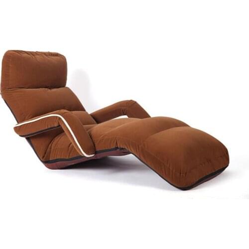 New Lazy Sofas with Single Armrest Thick Aluminum Loading150kg Couch Multi-position Adjustment Convenient Folding Sofa Bed