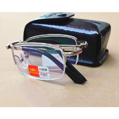 Reading Glasses Old Man Woman Anti Fatigue Folding Metal Frame Presbyopic 1.0 1.5 2.0 2.5 3.0 3.5 4.0 R182
